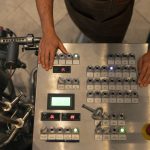 top-view-man-working-beer-factory